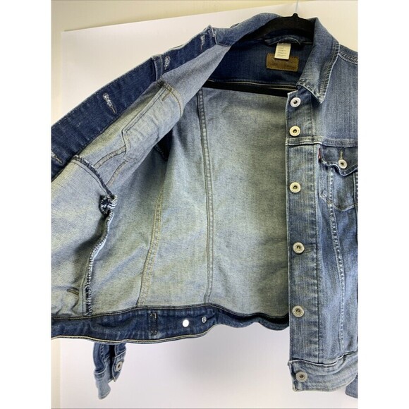 Levi Strauss Denim Trucker Jean Jacket Button Collared Cotton Womens Size Medium - Picture 7 of 16